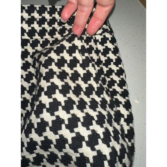Trina Turk Pants Wide Leg Cropped Houndstooth Pockets Career Office Casual 6 - Picture 10 of 11
